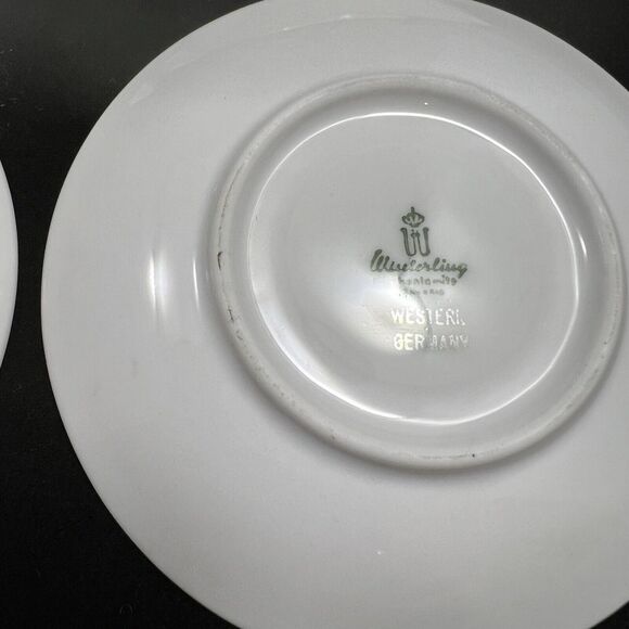 Vintage 1960’s Winterling Coffee Cup and Saucer Demitasse  Set Of 6 - Picture 8 of 12